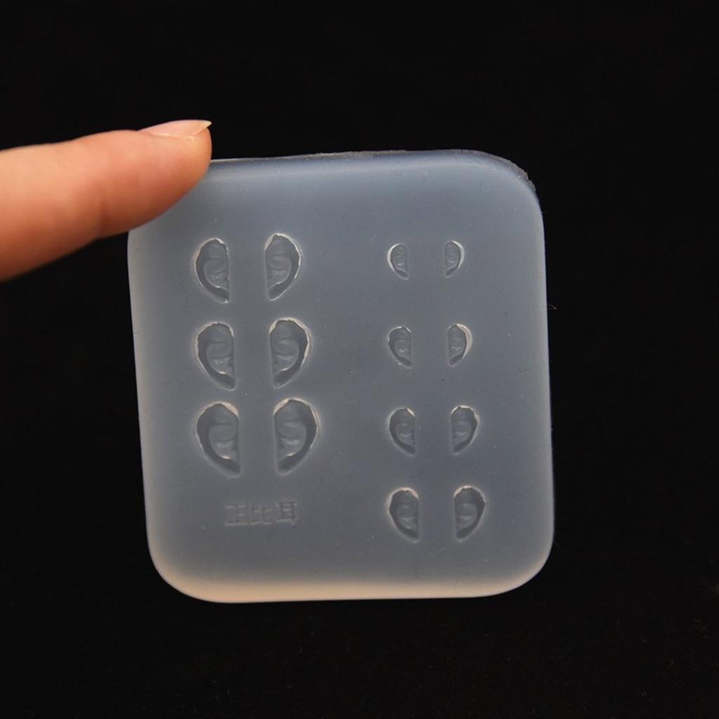 Pottery Clay Ear Mold Universal Use Silicone Mould for DIY Pottery Clay and Fondant Crafts Cute Ear Pattern Accessories