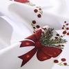 Christmas Bow Holly Rectangle Waterproof Tablecloth Table Decor Winter Xmas Kitchen Dining Tablecloth Christmas Decorations