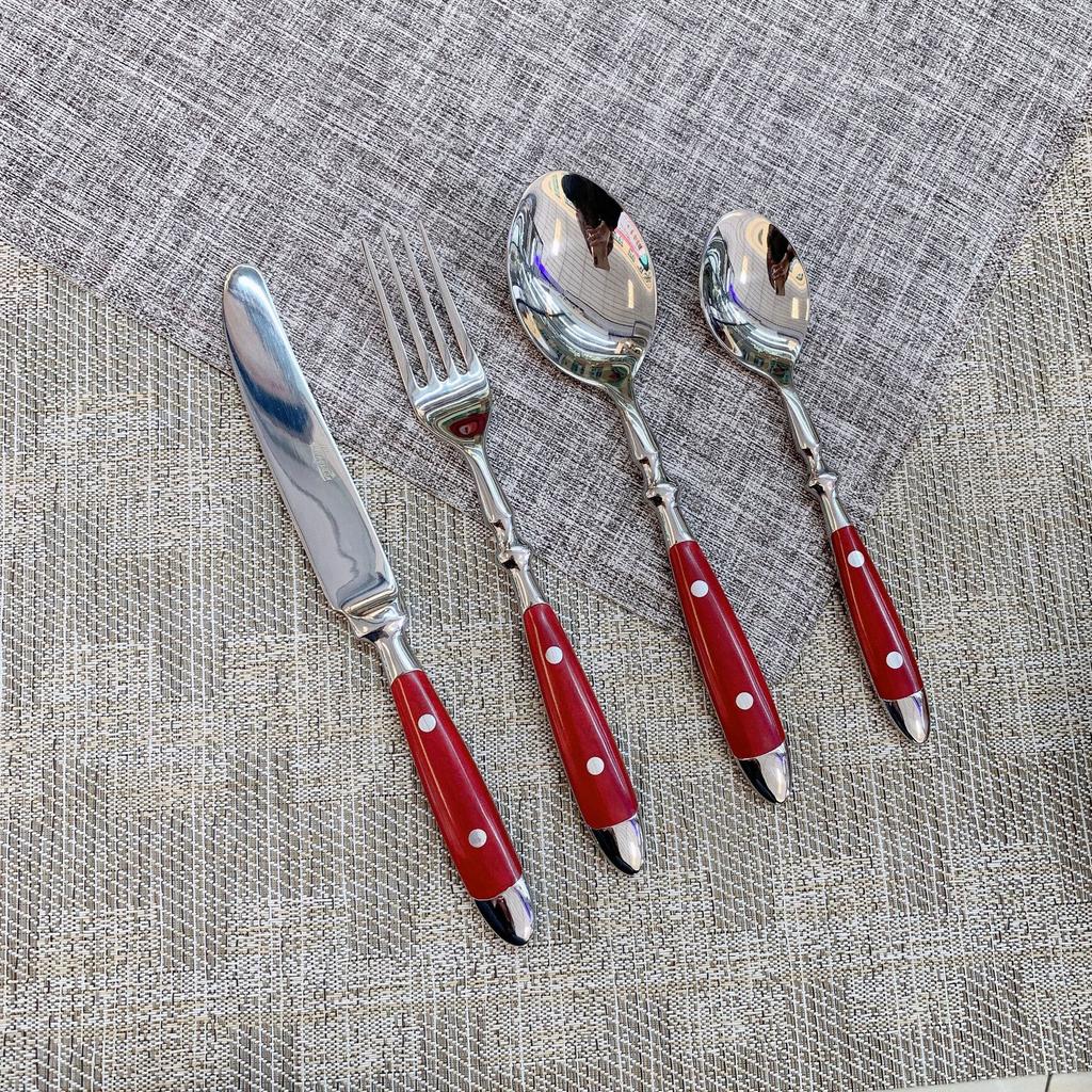 Set di Coltello, Forchetta e Cucchiaio per Tavola Occidentale in Acciaio Inossidabile 304 set da cena stoviglie set di posate 1 pezzo / set da 5 pezzi