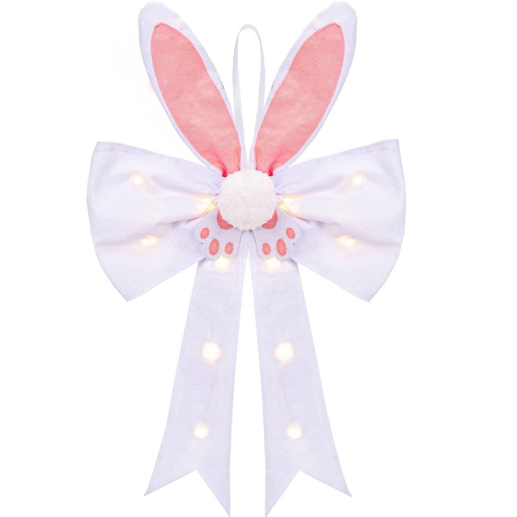 Easter Pendant With Light Luminous Ears Pendant Door Window Decoration Small Gift