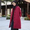Johnature Vintage Women Long Sleeve Coats Winter Pockets Cotton Linen Solid Color Loose  Female Parkas
