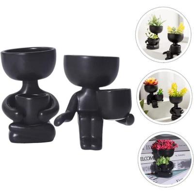 1 PC Kreative Humanoide Keramik Blumentopf Modernes Design Pflanzer Blumentopf Handwerk Vase Haus Hof Dekoration Persönliches Geschenk