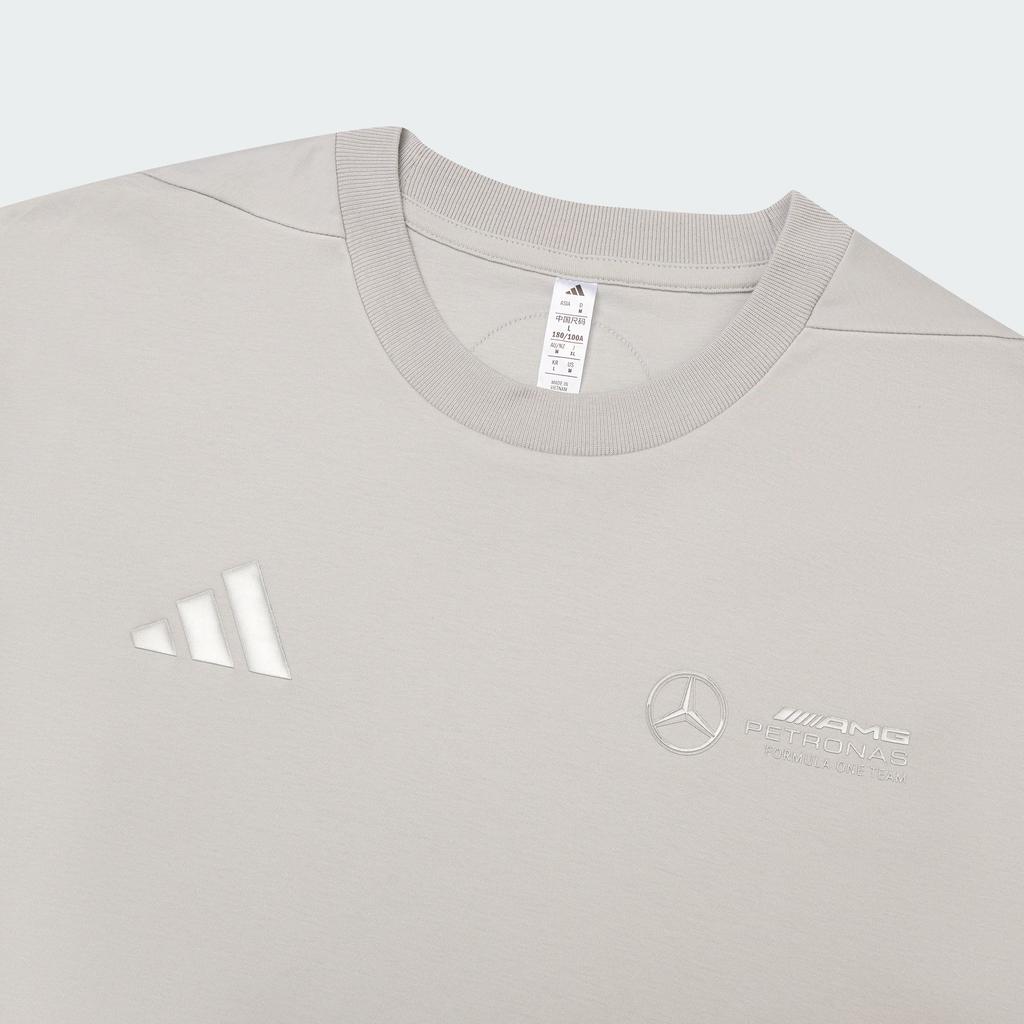Adidas Mercedes - Amg Comfortable Stylish Simple Short Sleeve T-Shirt Men Tops Light-Gray JW3481