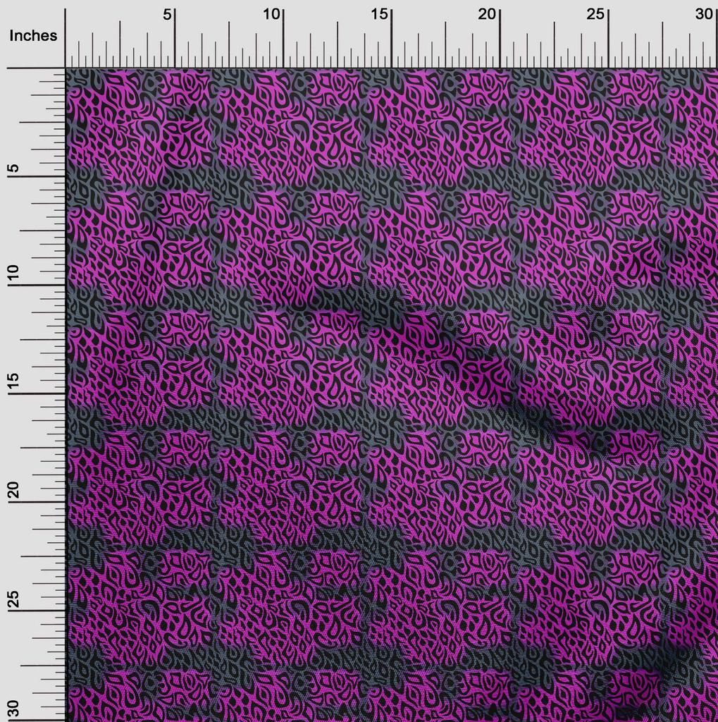 oneOone Cotton Flex Fuschia Pink Fabric Animal Skin Sewing Fabric By The Yard Printed Diy Clothing Sewing Supplies 40 Inch
