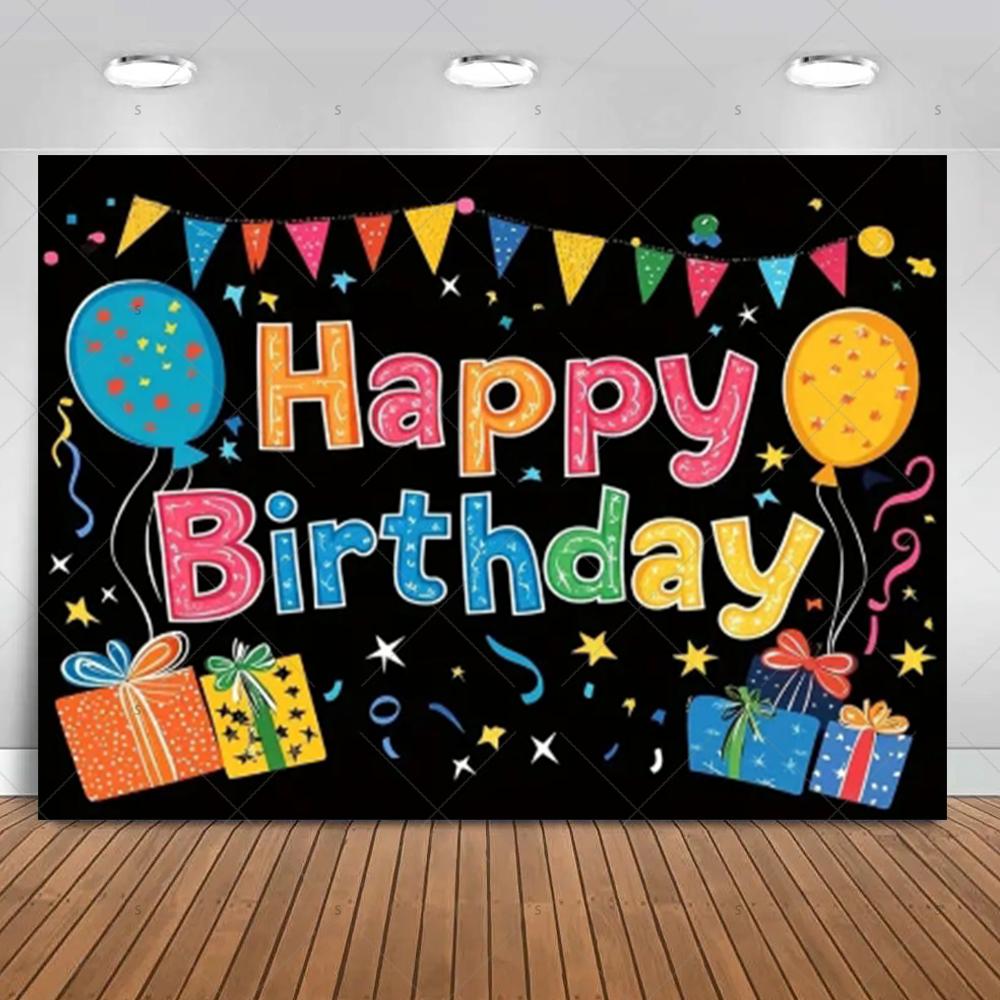 Sparkling Colorful Balloon Birthday Party Decor Backdrop Baby Shower Supplies Banner Photography Background Photo Shoot Props1406