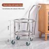 Deer Color 30cm Stainless Steel Wheeled Bucket Stand with Handle