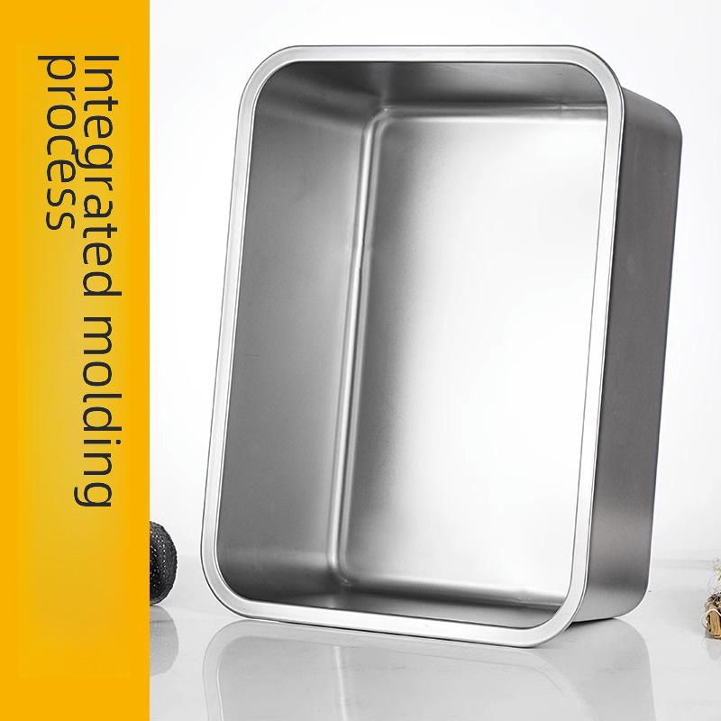 Cutie de litieră extra mare din oțel inoxidabil cu partea superioară deschisă - Anti-stropire, semi-închisă, ridicată, rezistentă la mirosuri.