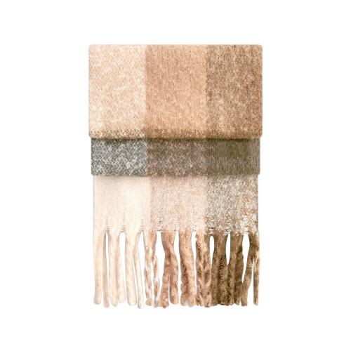 Beechfield Unisex Adult Checked Fluffy Scarf