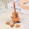 Wooden Guitar Pick Box With Standard 3 Pcs Engraved Guitar Picks Box Guitar Plectrum Storage Box For Guitar Lovers Guitarists