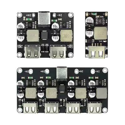USB QC3.0 QC2.0 DC-DC Abwärtswandler Lade Step-Down Modul 6-32V 9V 12V 24V zu Schneller Quick Charger Leiterplatte 3V 5V 12V