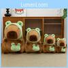 Hat Frog Dinosaur Capybara Plush Toy Animal Stuffed Doll Decoration Kids Gift