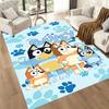 Bluey Family Adventure Square Rugs Are a Great Choice for Living Rooms, Bedrooms, Home Décor, and As Gifts.