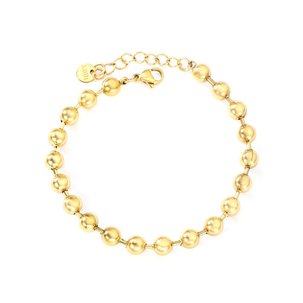 Round Ball Bracelet Wind Simple Versatile Single Row Steel Ball Jewelry Stainless Steel Bracelet
