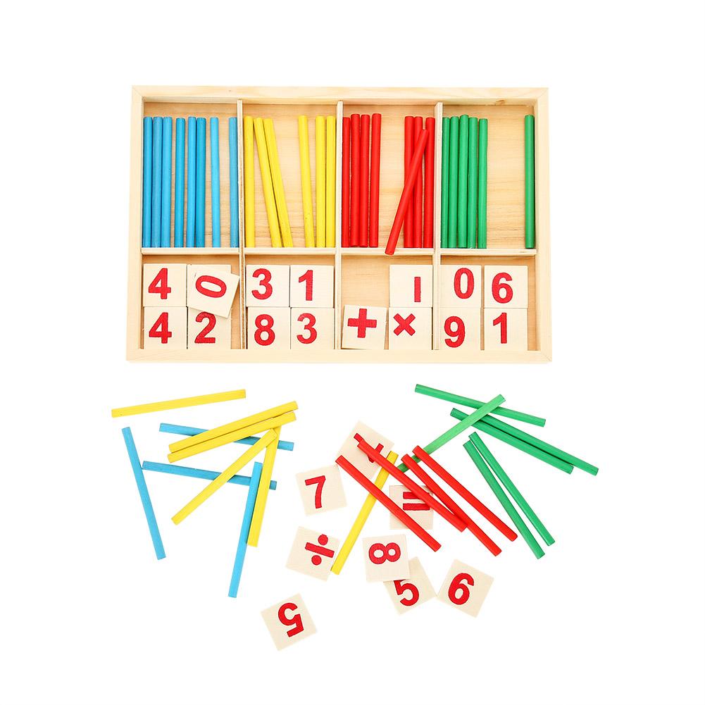 Kids Educational Wooden Toy Set Baby Children Preschool Math Learning Props Wood Blocks