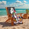 1Pc Nightmare Before Christmas Beach Towel, Quick Dry, Multi-Use for Beach Pool Gym Yoga Home Travel, Christmas, Halloween, Xmas Gift S929227