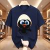 Sunlight T Shirt Big Size Men Calimero Cartoon Pattern Men T Shirt Painted Funny Tshirt Men T Shirt