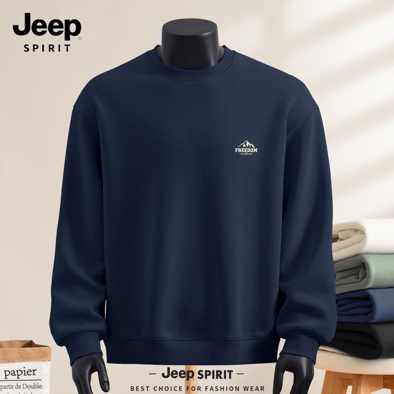 JEEP SPIRIT Men's Loose Fit Crewneck Sweatshirt