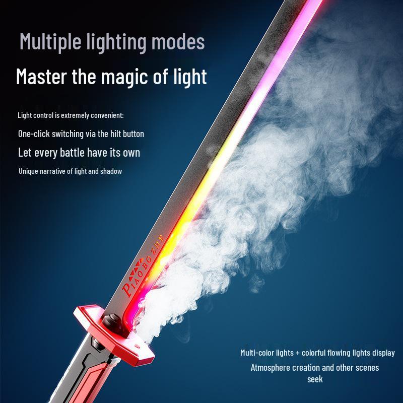 Douyin LED Samurai Sword Toy - Flashing Laser Blade for Kids