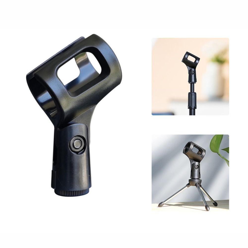 New Universal Microphone Clip Rotatable Durable Mic Mount Holder Handheld Mic Accessories Wireless/ Wired Mic