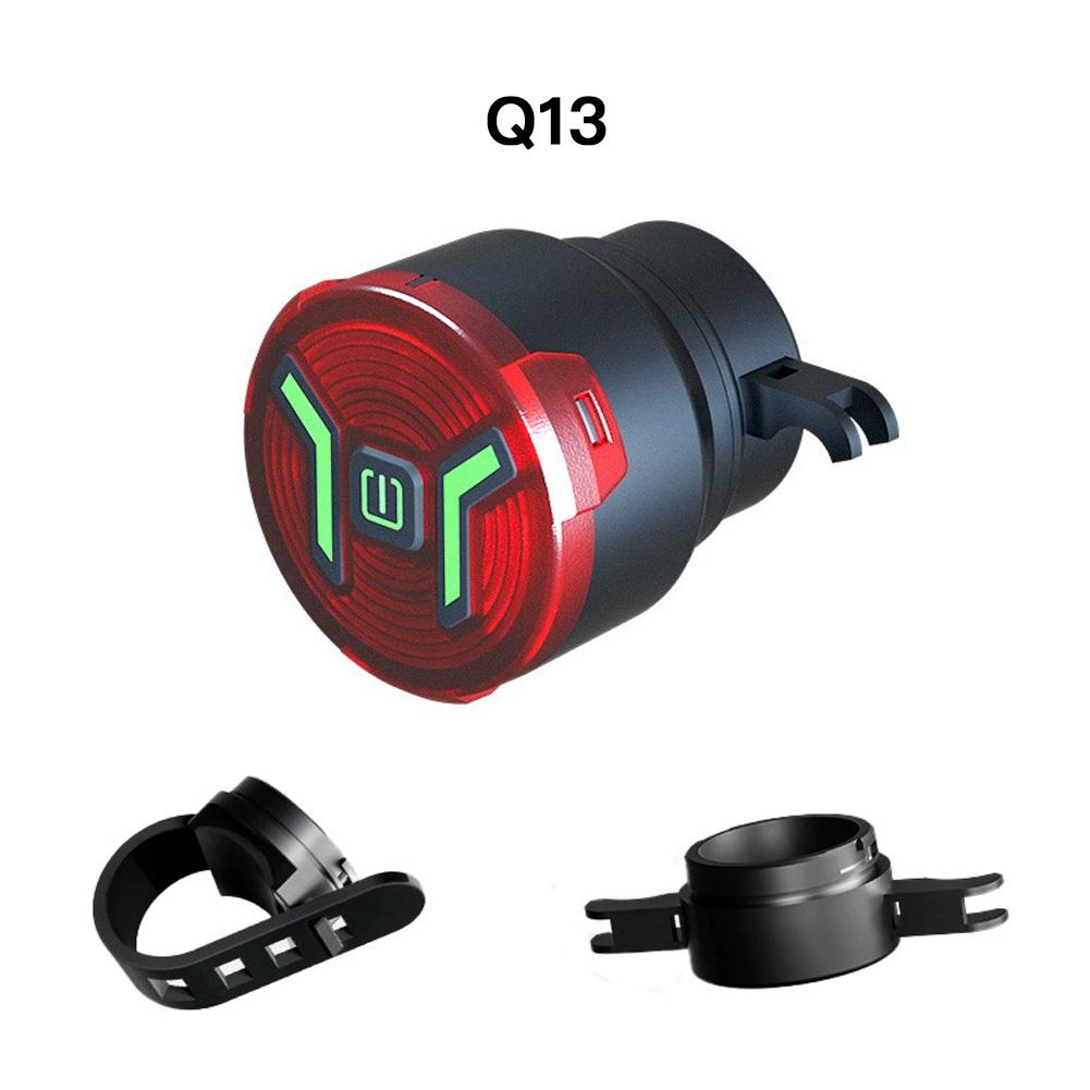 

Red and White Dual Light Smart Brake Sensor Tail Light Waterproof Night Riding Warning Light Motion Sensor Auto on/Off Cycling Equipment Q13 Regular style