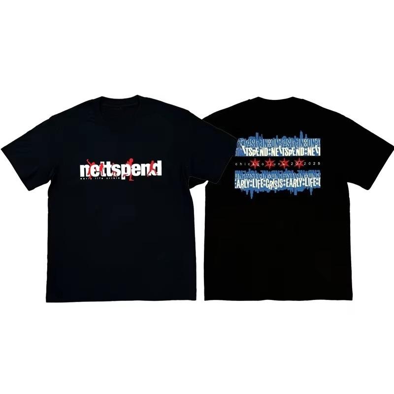 

NETTSPEND 2025 EARLY LIFE CRISIS MERCH Limited Edition Short-sleeved T-shirt Tour Tattoo Design Autumn and winter innerwear 4XL