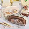 Pencil Holder Korean Stationery Bag Makeup Bag Pen Storage Bag  School Office