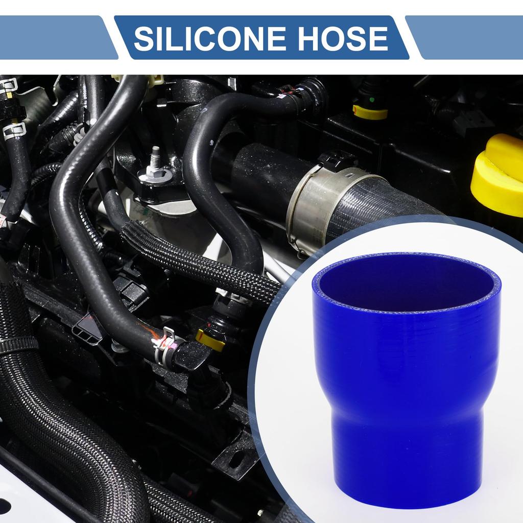 X AUTOHAUX 1pcs Inner Diameter 83-102mm Length 127mm 0 Degree Blue Car Silicone Hose
