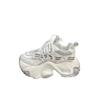 Thick bottom lace-up sports leisure breathable soft bottom trend new color matching heightened mesh women