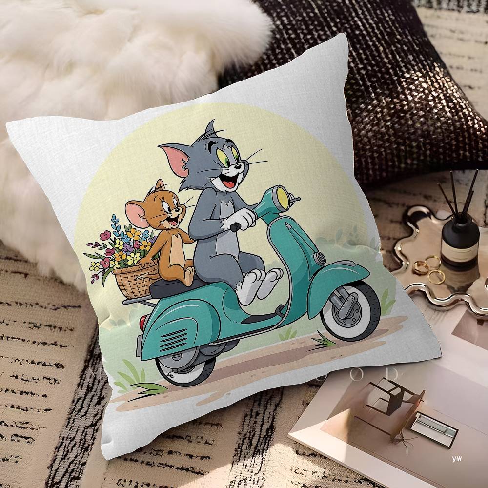 Cartoon Cute T-Tom And J-Jerry Pillow Anime Pillow Sofa Bed Head Pillow Cover Cushion Cover 45x45 Cm Fashion