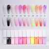 12 Cores Novo Spray para Unhas Pó Gradiente Ombré Glitter em Spray Frasco Secagem Rápida Colorido Pó Spray Cuidado com as Unhas