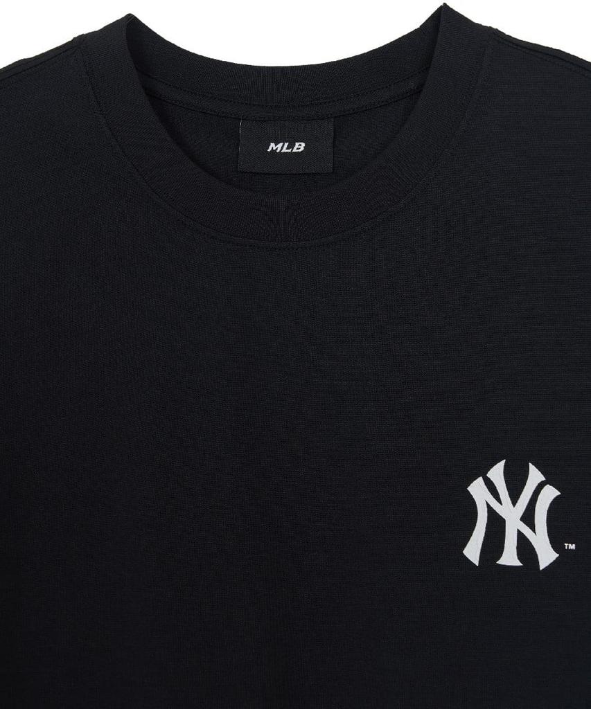 Emelbi Vintage Sportive Cursive Graphic Short Sleeve T-Shirt Ny (Black)