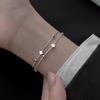 Sterling Silver Double Layer Star Bracelet For Women