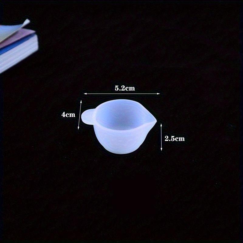 8pcs DIY Crystal Drop Glue Silicone Stirring Stick 100ml250ml Disposable with Scale Measuring Cup Sub-packing Card Slot Glue Cup.