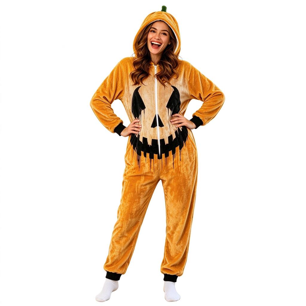 Unisex Halloween Print Hooded Outfit for Halloween Party