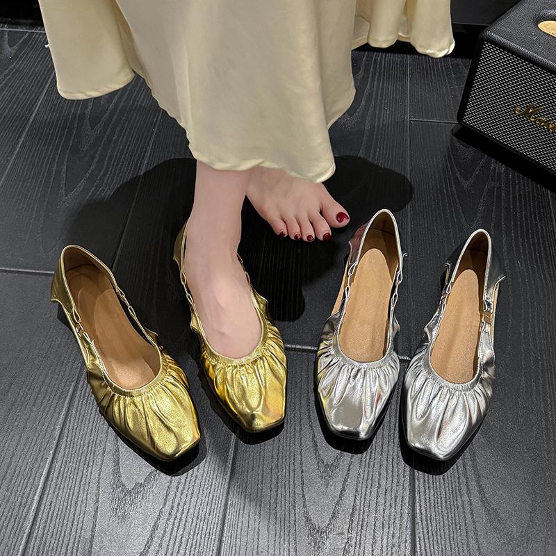 Fashion Spring and Autumn New Style Popular Soft Roll Shoes Shallow Mouth Flat Shoes Ballet Flat Single Shoe Women Sizes Zapatos Mujer