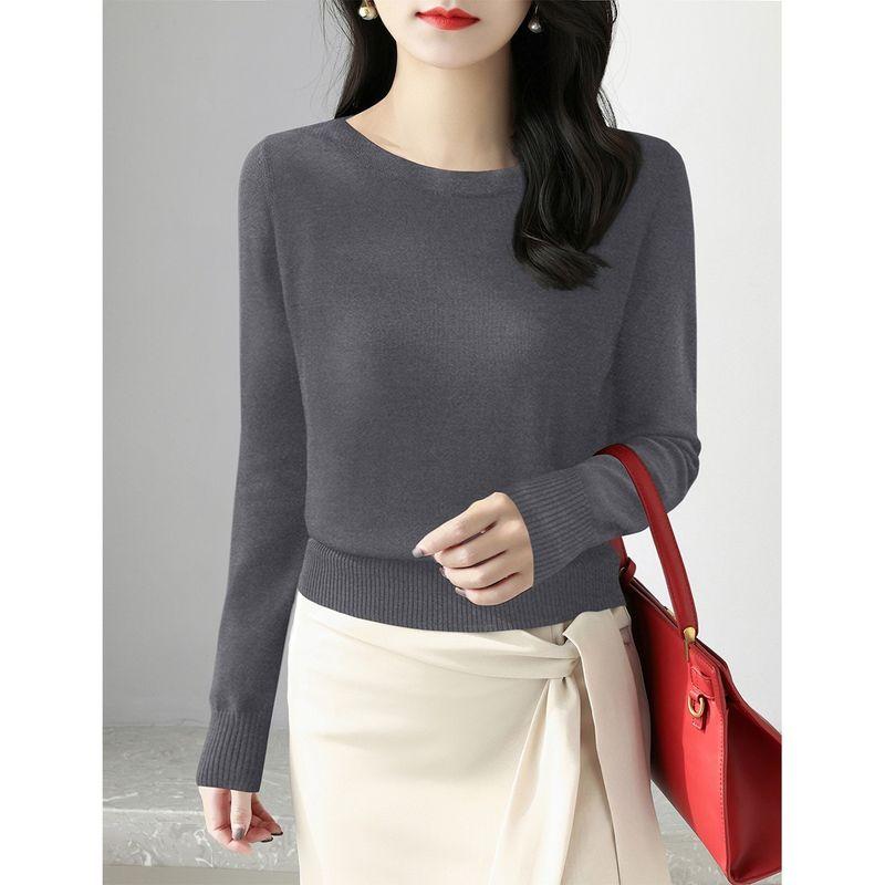 

Летняя новинка Лиоцелл Тенсел Зеленый с открытыми плечами Воротник Футболка с коротким рукавом Женские Свободные Топы-свитера из ледяного шелка Тонкие Dark gray ~ Long sleeves XL