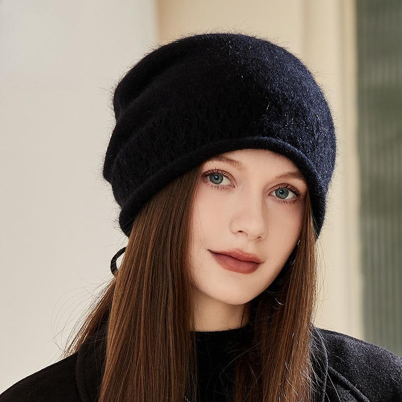 1pc Winter Warm Drawstring Knit Hat,Windproof,loose Adjustable Beanie Cap Suitable for Winter Running Ski Hat Head Neck Warmer