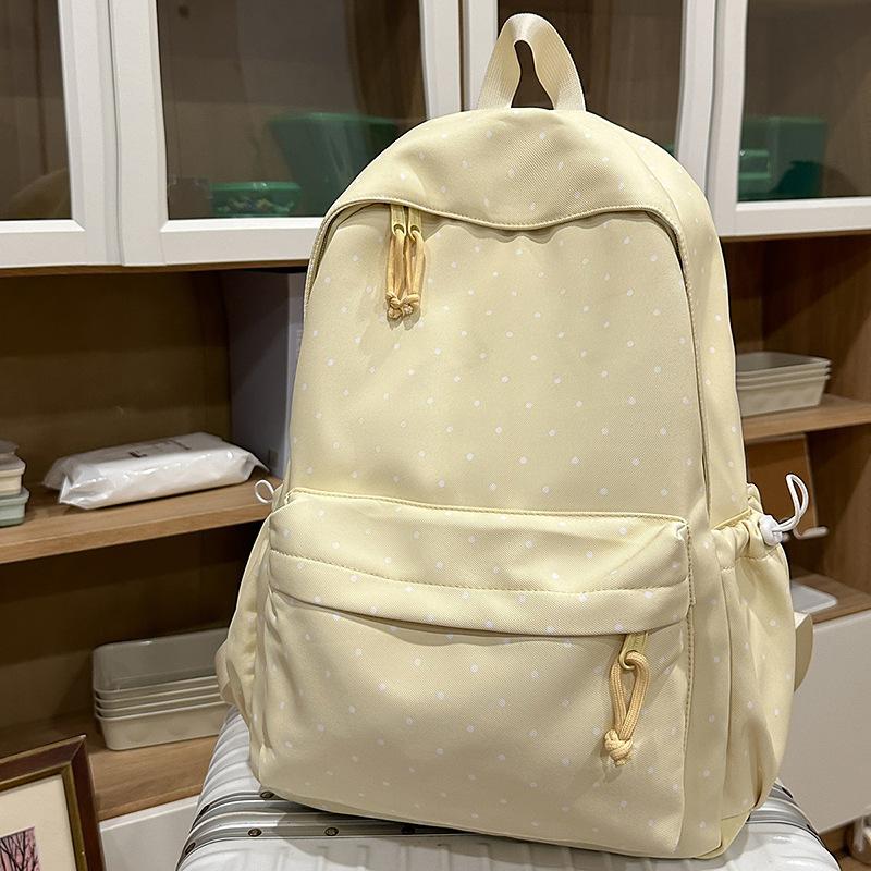 Cartable Sac d'école Collège Filles Cœur de Fille Ambiance Pois Grande Capacité Polyvalent Haute Valeur Sac à dos Étudiante Lycée