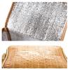 Portable Insulated Thermal Cooler Lunch Box Imitation Rattan Picnic Container
