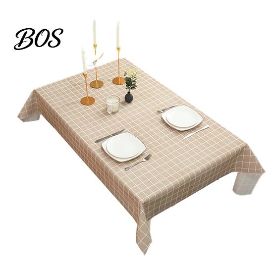 Everyday Use Table Cover Rectangular Tablecloth, Plastic Plaid Waterproof Stain-Resistant Tablecloth for Dining Outdoor Picnic Camping Oil-resistant S кофейный