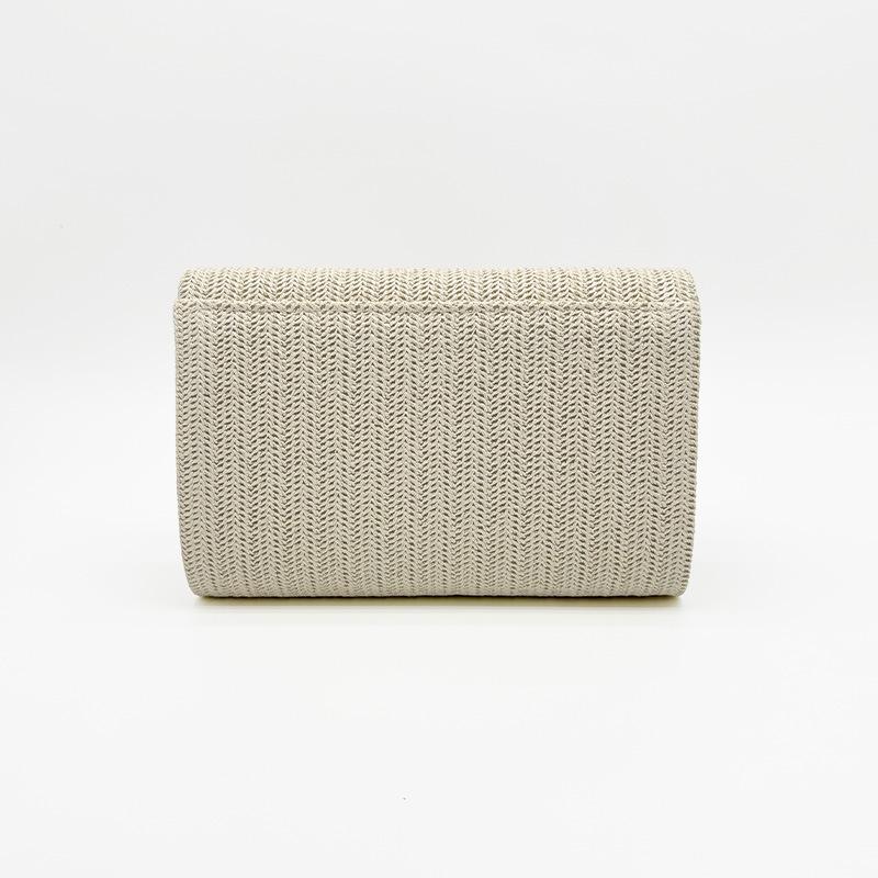 2025 Women's Retro Straw Evening Bag: High-End Minimalist Woven Beach Style