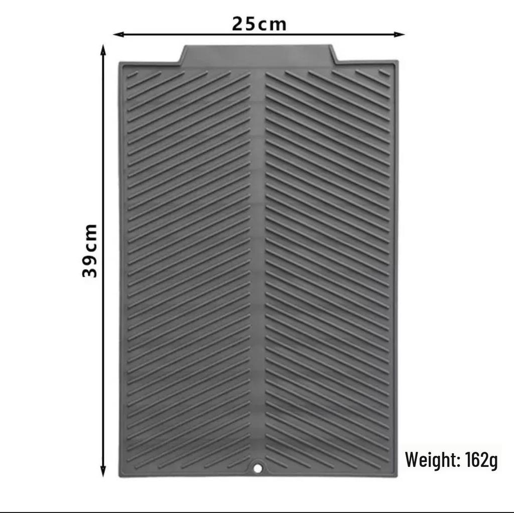 Silicone Kitchen Sink Drain Mat - Heat Resistant, Non-Slip Drying Mat for Bowls, Dishes, Fruits, and Vegetables