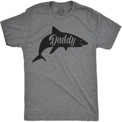 Mens Daddy Shark T Shirt Cute Funny Family Tee for Dads