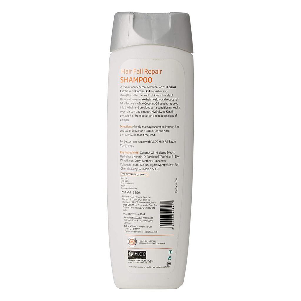 Shampoo Against Hair Loss with Hibiscus Extract and Coconut Oil (350 Ml), Hair Fall Repair Shampoo VLCC