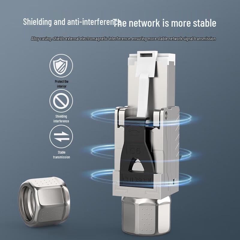 CHOSEAL CAT6A Geschirmter Werkzeugloser RJ45-Stecker