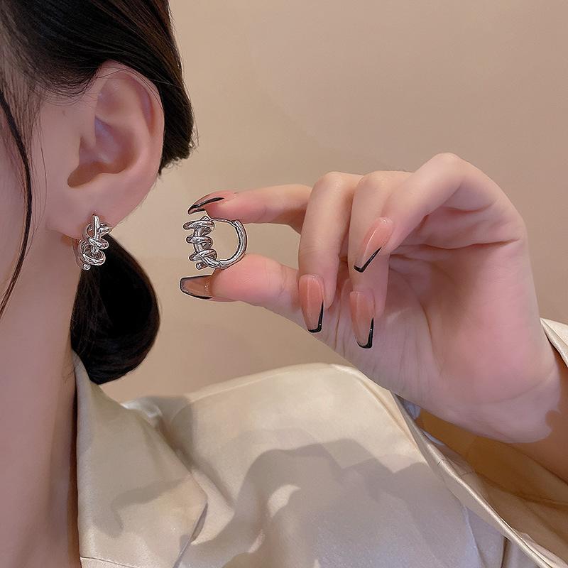 2Pcs/Set Sparkly Earrings Ear Stud Piercing Jewelry Korean Women'S Temperament Circle Pearl Earrings Party Jewelry Accessories