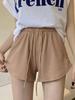 Women's High Waist Waffle Shorts - Summer Casual and Loose Fit Fitness Pants
