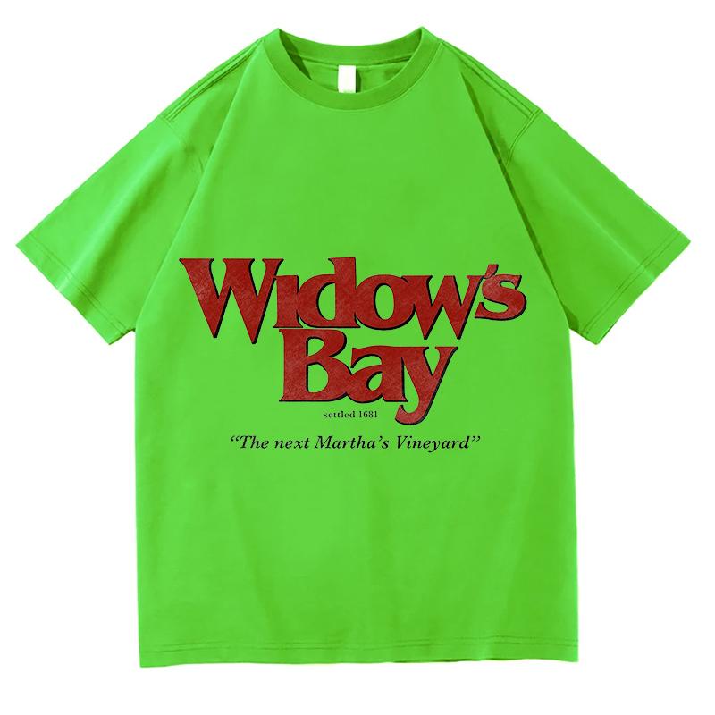 Widows Bay T-Shirt Unisex Mode Lässige T-Shirts Baumwolle Sommer Kurzarm Damen T-Shirt Grafik Merch Ästhetische Harajuku Oberteile