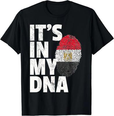 IT'S IN MY DNA Egypt Egyptian Flag Men T-Shirt Short Sleeve Casual Cotton O-Neck TShirt