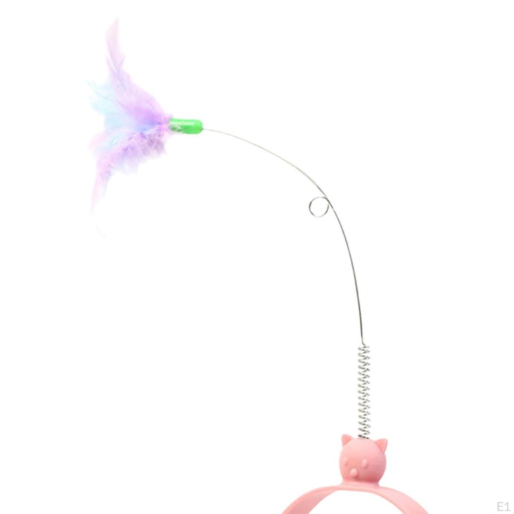 Cat Feather Collar Toy Pet Supplies Enrichment Teasing Stick Rod